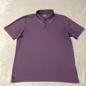 UNTUCKit Polo Shirt‎ Short Sleeve Tipped Collar Purple Mens Medium
